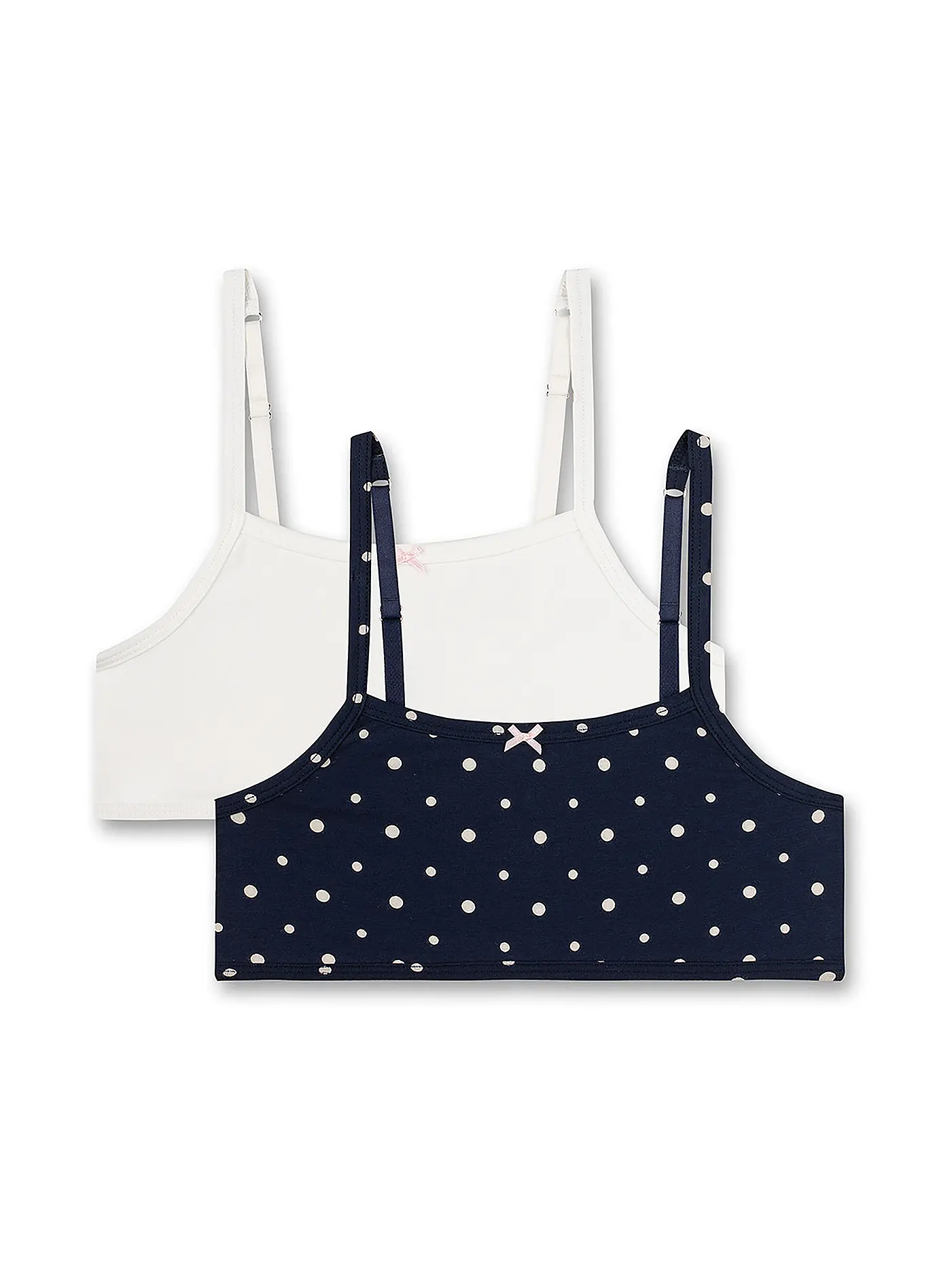 SANETTA | Mädchen Bustier 2er Pkg Tupfen/uni | 